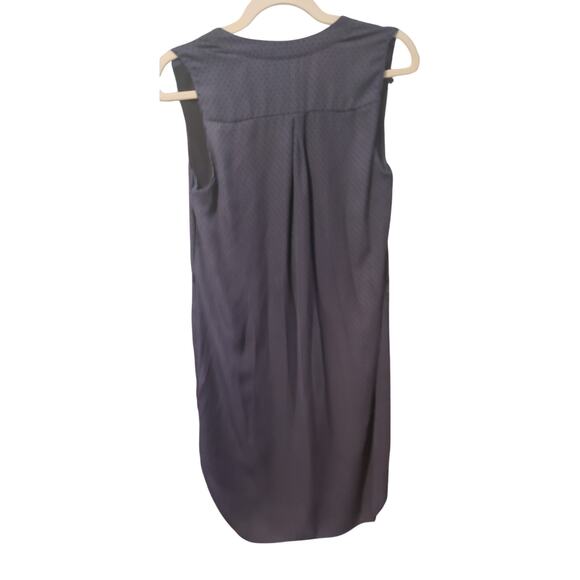 H&M Hi Lo Hem Shift Dress in Navy and Black Size 6 - Picture 2 of 10